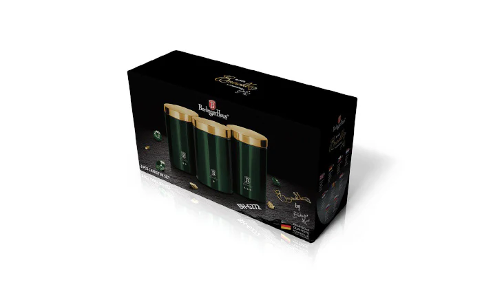 Berlinger Haus 3 Piece Premium Canister Set - Emerald Edition - Image 2