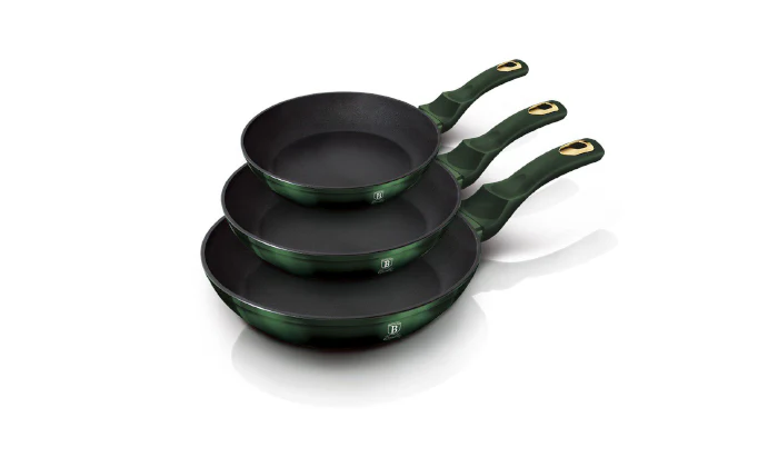 Berlinger Haus 3 Pieces Titan Coating Fry Pan Set - Emerald Collection