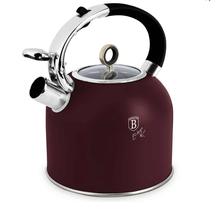 Berlinger Haus 3.0L Stainless Steel Whistling Kettle with Glass Lid - Image 6