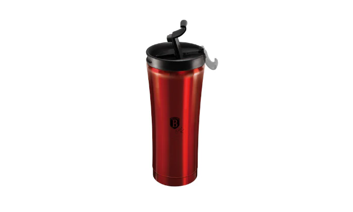 Berlinger Haus 500ml Thick Walled Travel Coffee Mug - Metallic Burgundy Edition