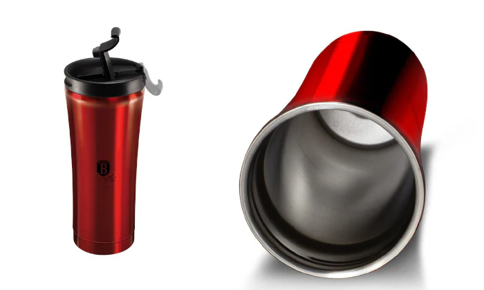 Berlinger Haus 500ml Thick Walled Travel Coffee Mug - Metallic Burgundy Edition - Image 2
