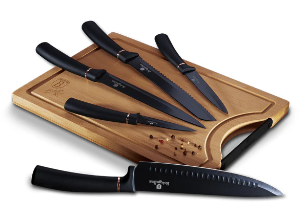 Berlinger Haus 6-Piece Knife Set with Bamboo Cutting Board - Image 3