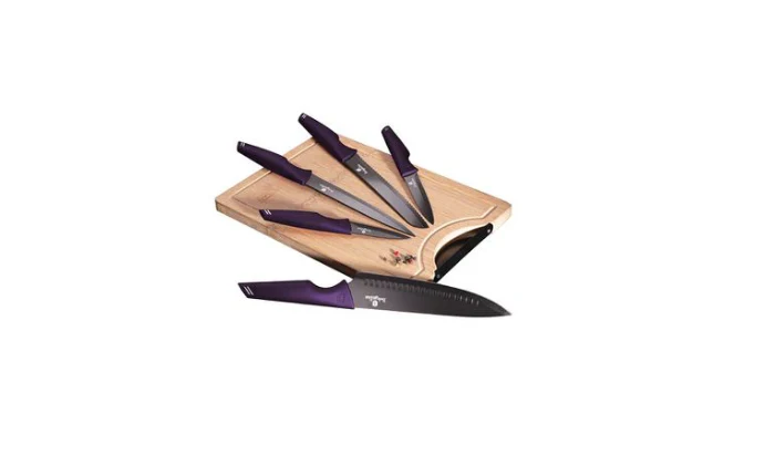 Berlinger Haus 6-Piece Non-Stick Knife Set with Cutting Board