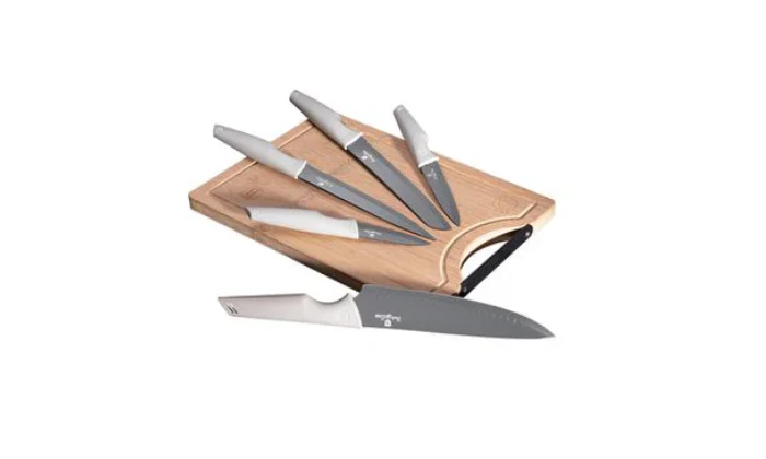 Berlinger Haus 6-Piece Non-Stick Knife Set with Cutting Board - Image 2