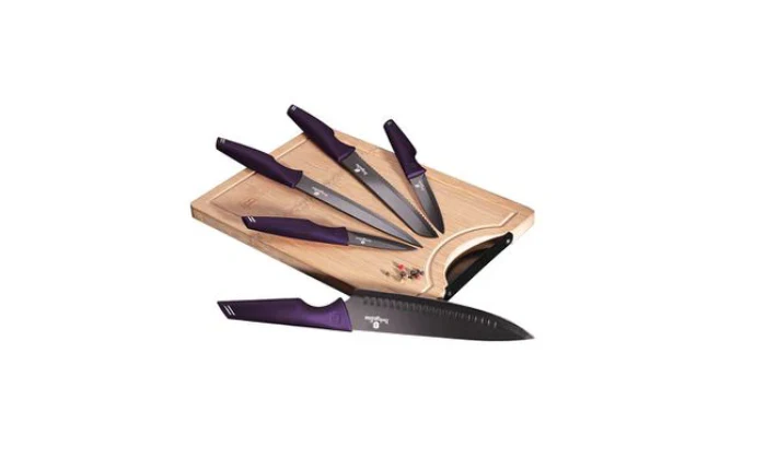 Berlinger Haus 6-Piece Non-Stick Knife Set with Cutting Board - Image 3