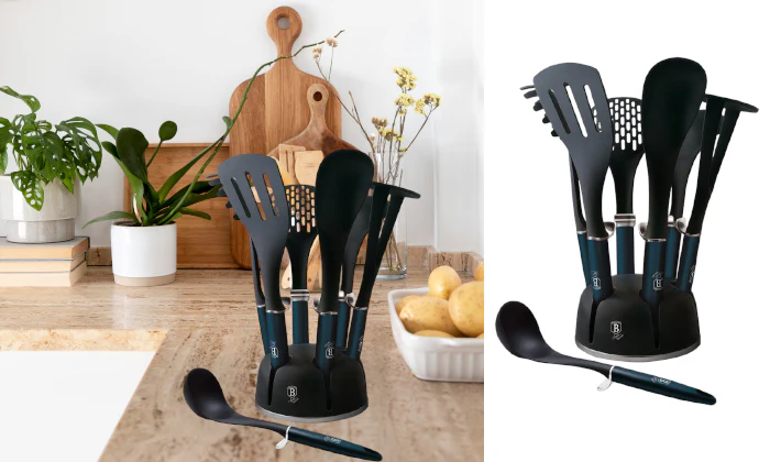 Berlinger Haus 7-Piece Nylon Kitchen Utensil Set - Aquamarine Edition