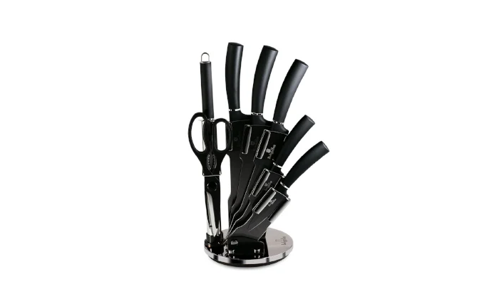Berlinger Haus 8-Piece Knife Set with Acrylic Stand - Carbon Pro