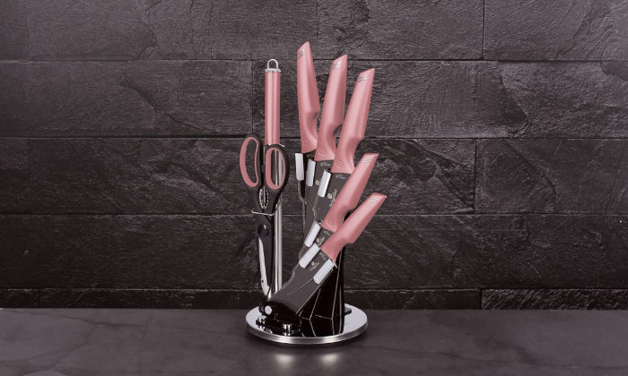 Berlinger Haus 8-Piece Non-Stick Knife Set with Acrylic Stand - iRose - Image 2