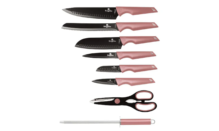 Berlinger Haus 8-Piece Non-Stick Knife Set with Acrylic Stand - iRose - Image 3