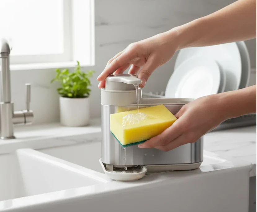 Berlinger Haus Soap Dispenser with Sponge Holder - Image 3