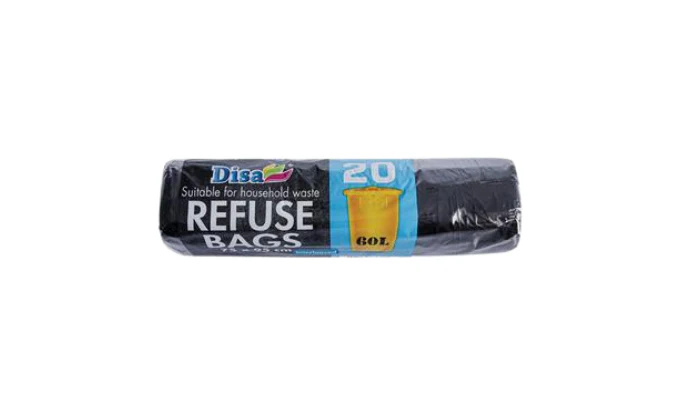 Black Refuse Bags – 20 Pack (750 × 950mm)