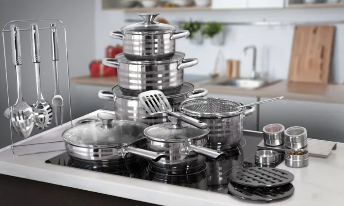 Blaumann 17 Or 27-Piece Stainless Steel Jumbo Cookware Set