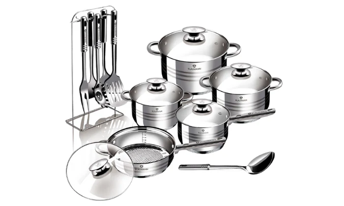 Blaumann 17 Or 27-Piece Stainless Steel Jumbo Cookware Set - Image 5