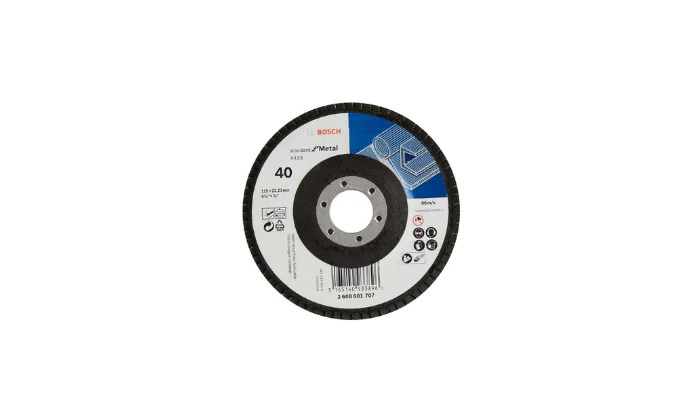 Bosch - Flap disc Standard for Metal 115mm 22,23mm 80 straight - Pack of 10 - Image 2
