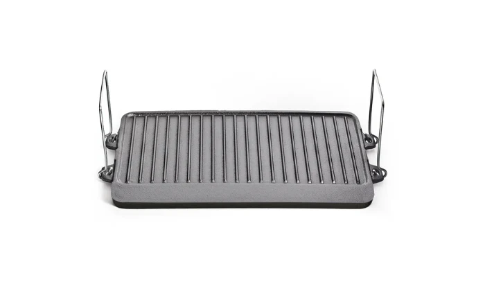 Campfire 2 Burner Wide Gas or Fire Cast Iron Grill Plate