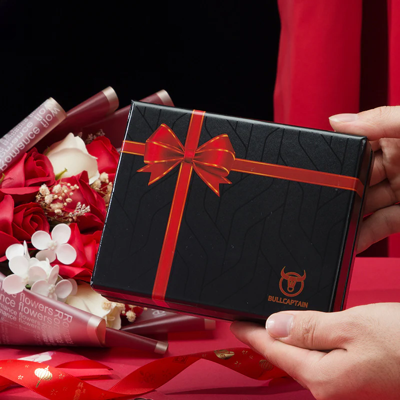 Genuine Top Layer Cowhide Leather Wallet With Gift Box - Image 5