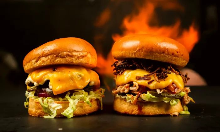 Choice of Texas Burger or Wings incl Choice of Side