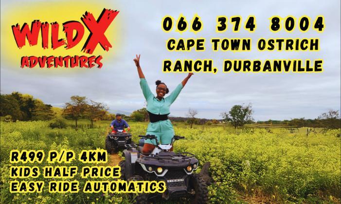 Choose your Guided Quad Bike Ride – WildX Adventures, Durbanville