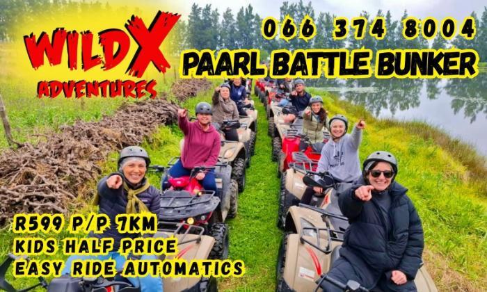 Choose your Guided Quad Bike Ride – WildX Adventures, Paarl Battle Bunker - Image 2