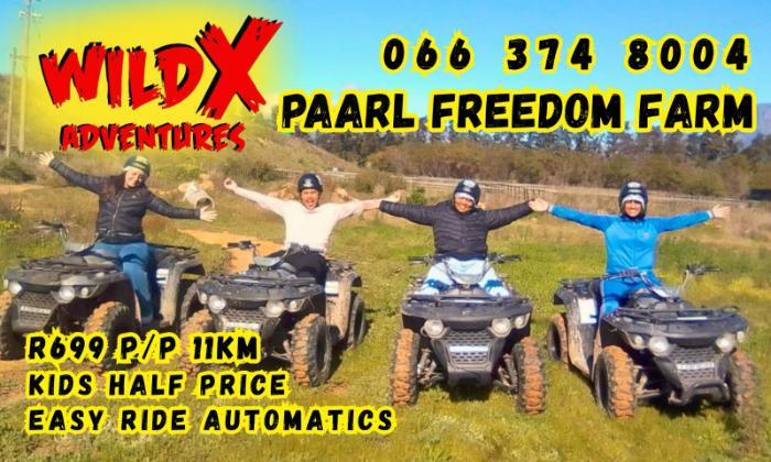 Choose your Guided Quad Bike Ride – WildX Adventures, Paarl Freedom Farm - Image 3