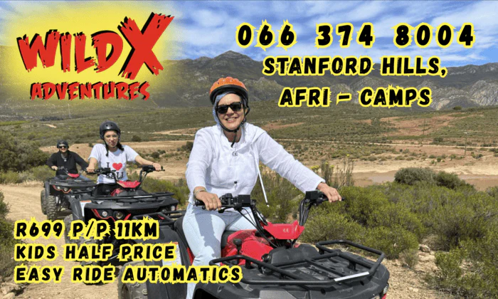 Choose your Guided Quad Bike Ride – WildX Adventures, Stanford Hills Africamps