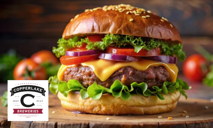 Combo Deal: Huge 200g Gourmet Burger + Your Choice of Beer