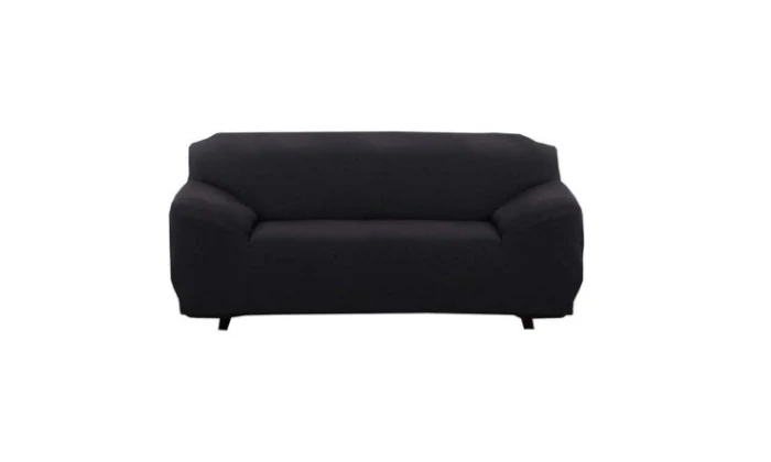 Fine Living Velvet 3 Seater Couch Cover - Black