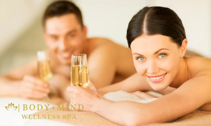 Couples Spa Package including Chocolates and Bubbly at Body + Mind Wellness Spa