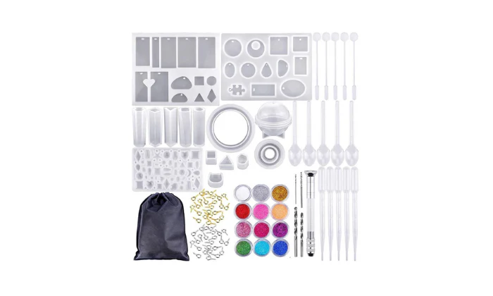 Craft 94 Piece Epoxy Resin Casting Mould Jumbo Jewellery Making Kit
