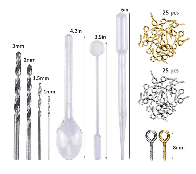 Craft 94 Piece Epoxy Resin Casting Mould Jumbo Jewellery Making Kit - Image 5