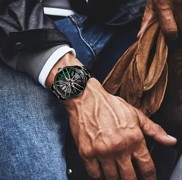Men’s Car Wheel Design Quartz Wristwatch - Image 3