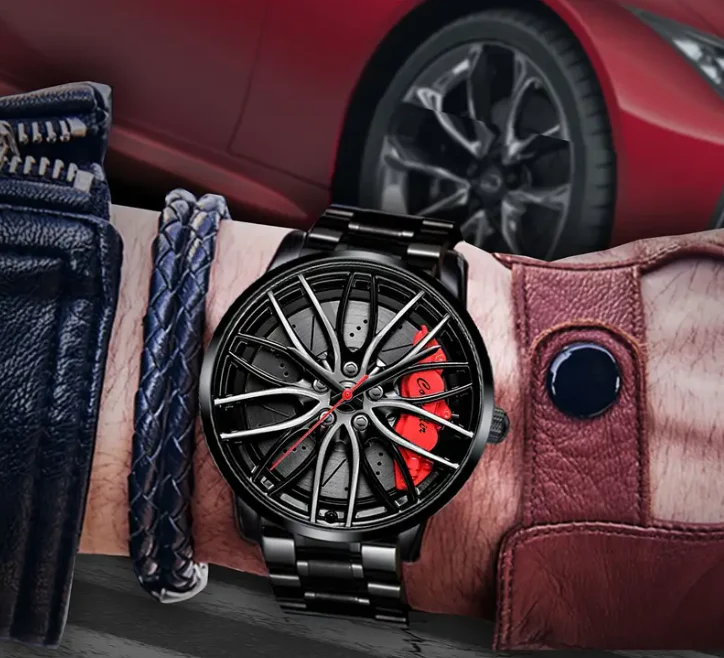 Men’s Car Wheel Design Quartz Wristwatch - Image 8