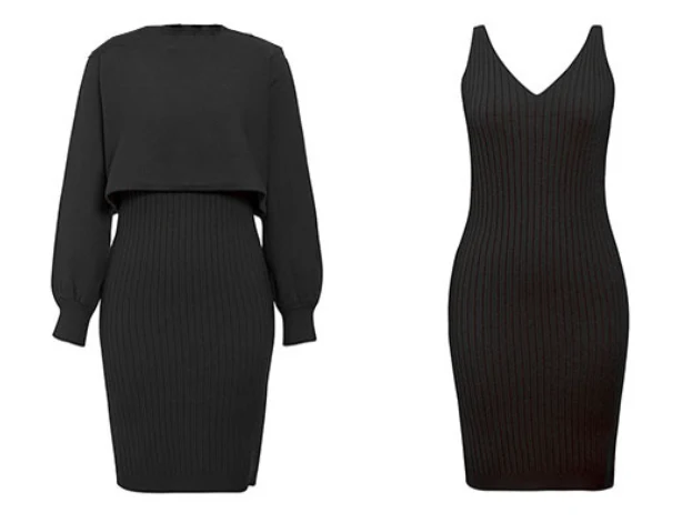 Women's Knitted 2-Piece Set – Bodycon Dress & Crop Sweater - Image 14