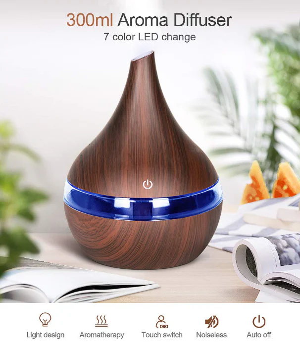 300ml Ultrasonic Essential Oil Diffuser & Humidifier - Image 3