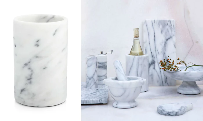 Crystalline Barrel - Brass and White - 17cm - Image 3