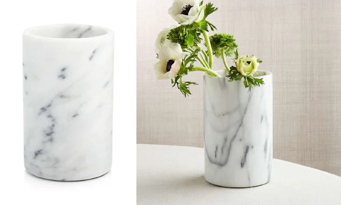 Crystalline Barrel - Brass and White - 17cm - Image 6