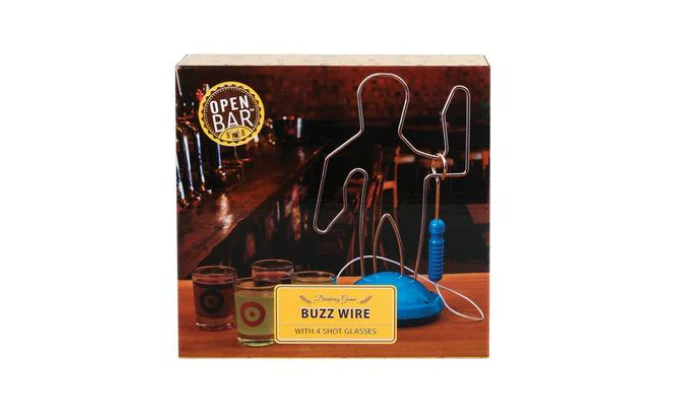 Drinking Game Buzz Wire + 4 Glasses