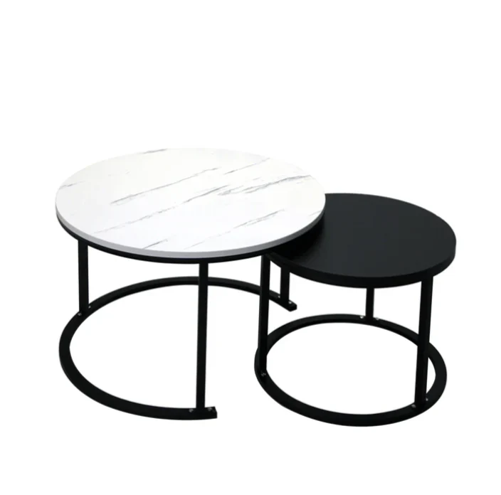 Eclipse Nesting Tables - Black/White Marble - Image 4