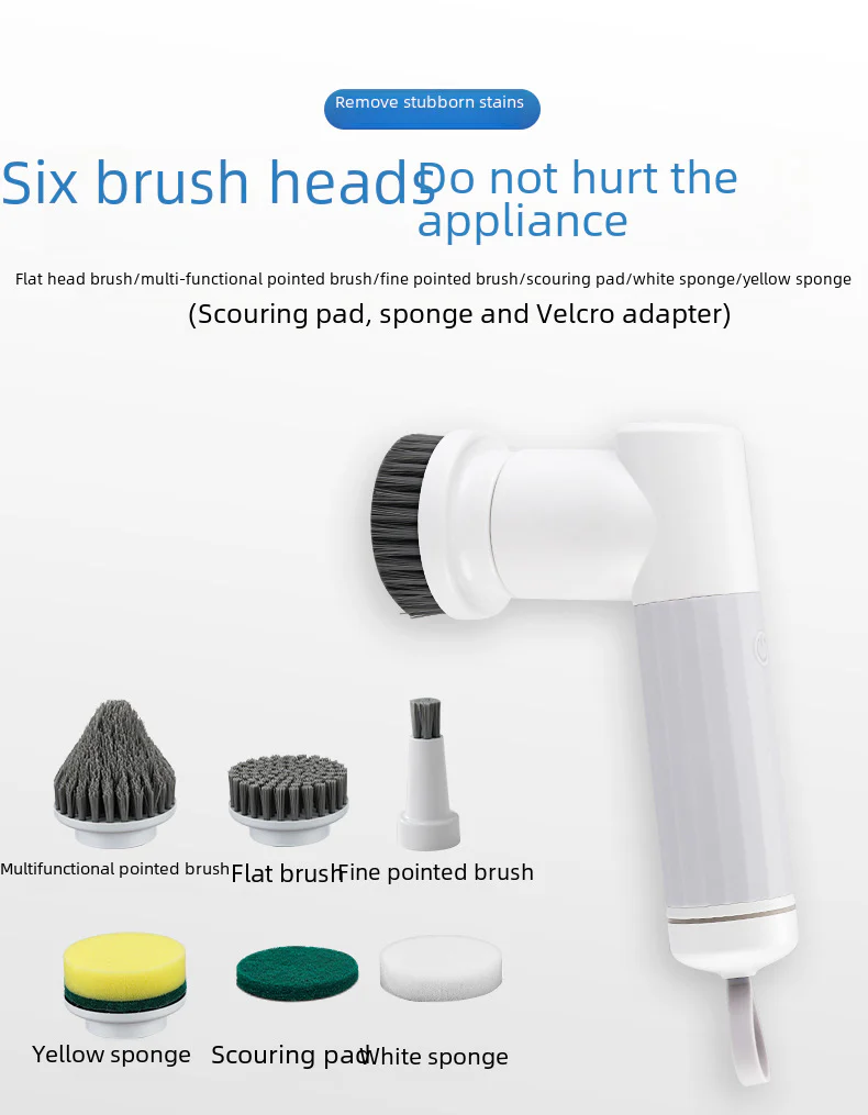 6-in-1 High-Torque Electric Cleaning Brush - Image 2