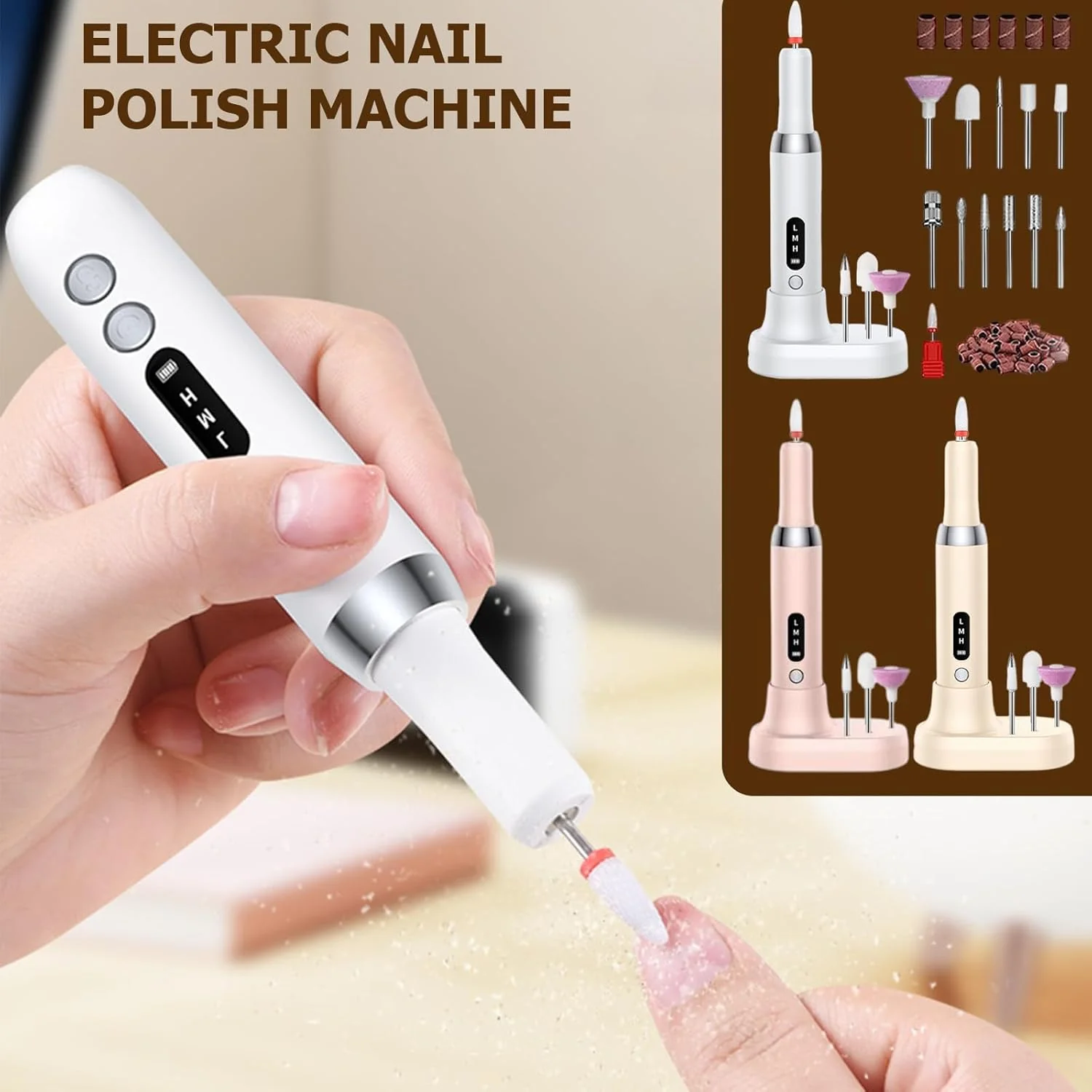 15000RPM Electric Nail Drill Machine With Accessories - Image 6