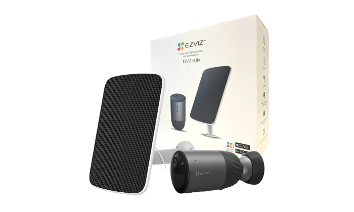 EZVIZ eLife (BC1C) WiFi Battery Security Camera with Solar Panel Box Kit