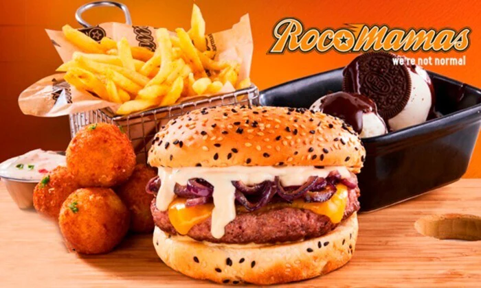 Feast for 2 – 150g Smashburgers, Wings, Sides & G-Shakes or Desserts at Rocomamas Long Street