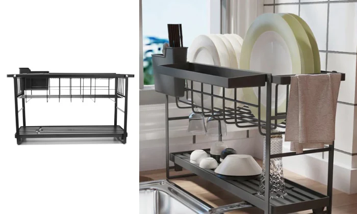 Fine Living - 2 Tier Dish Sink Rack - Image 2