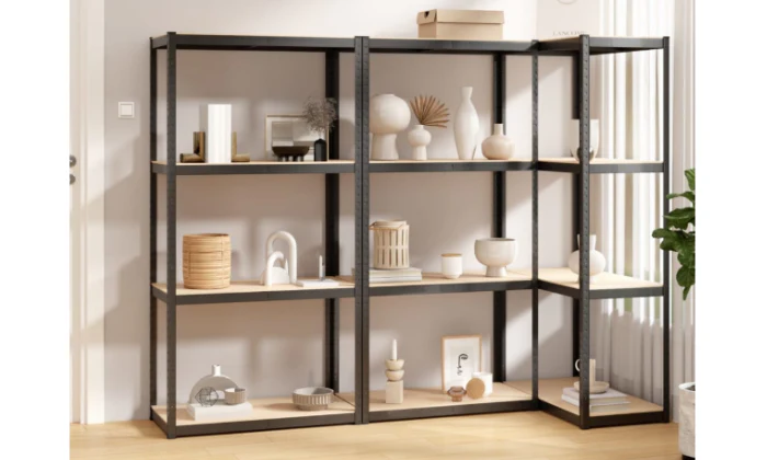 4 Layer Matt Black Shelf - Fine Living - Single/Double Packs