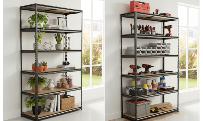 6 Layer Matt Black Shelf - Fine Living - Single/Double Pack
