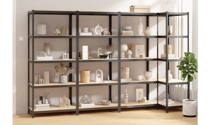 6 Layer Matt Black Shelf - Fine Living - Single/Double Pack - Image 3