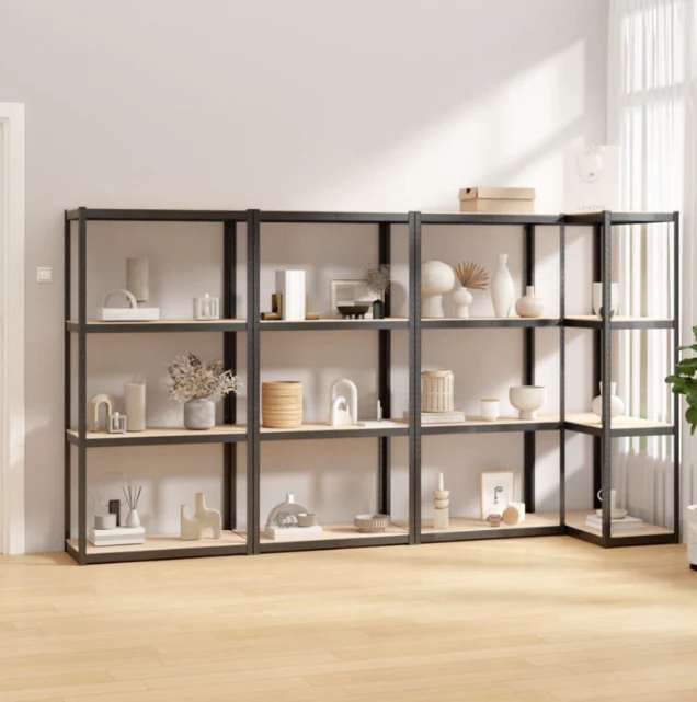 6 Layer Matt Black Shelf - Fine Living - Single/Double Pack - Image 5