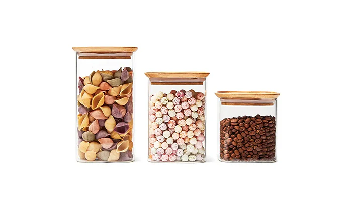Fine Living - Pristine Bamboo Lid Glass Jar