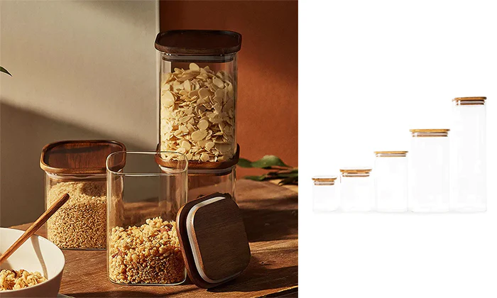 Fine Living - Pristine Bamboo Lid Glass Jar - Image 2