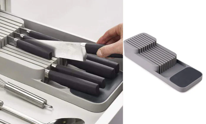 Fine Living Sharp Safe Knife Draw Organiser Grey - Image 2